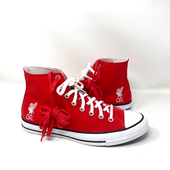 Converse x Liverpool F.C. Ctas High Sneakers Women Size Shoes Red Canvas A07260F - Picture 6 of 11